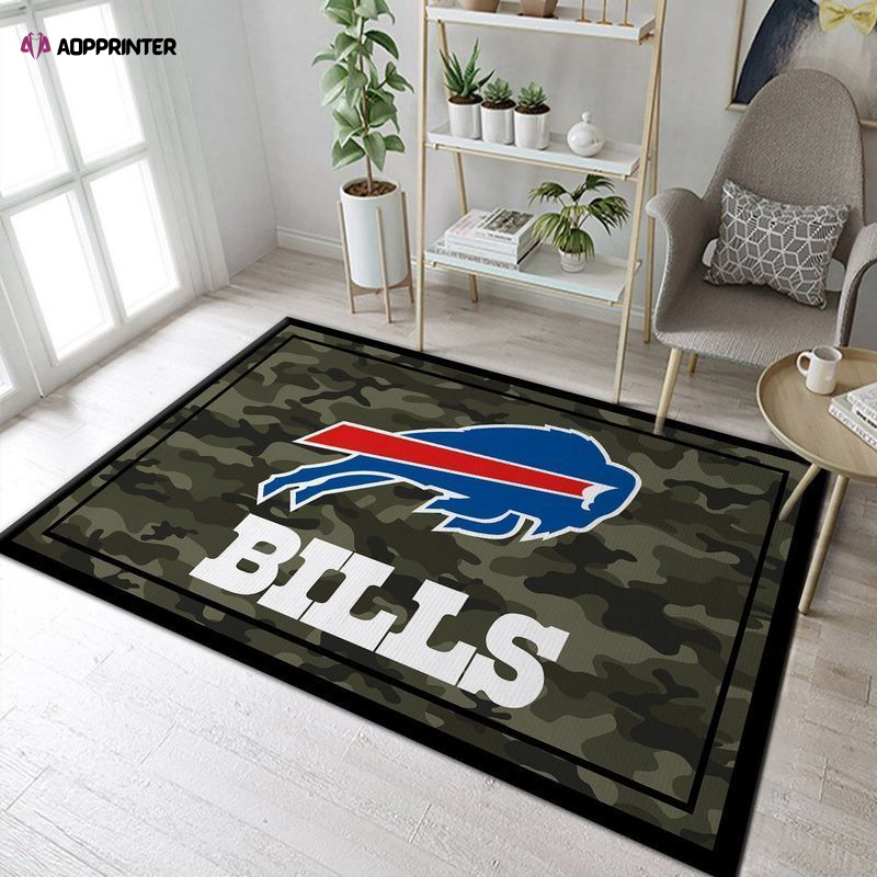 Buffalo Bills Rug Living Room Floor Decor Fan Gifts