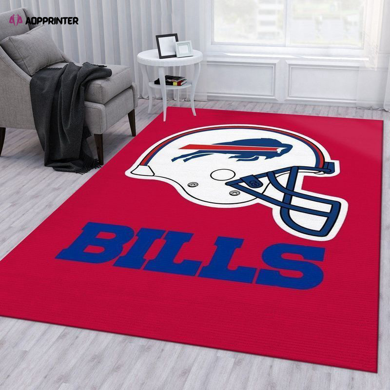 Buffalo Bills Rug Living Room Floor Decor Fan Gifts