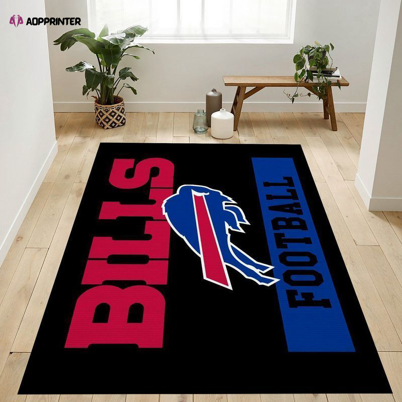 Buffalo Bills Rug Living Room Floor Decor Fan Gifts