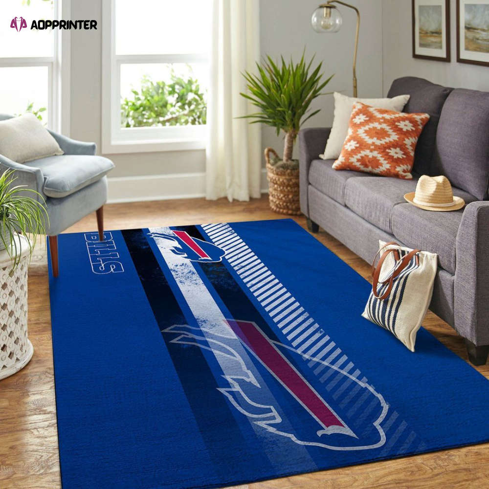 Buffalo Bills Rug Living Room Floor Decor Fan Gifts