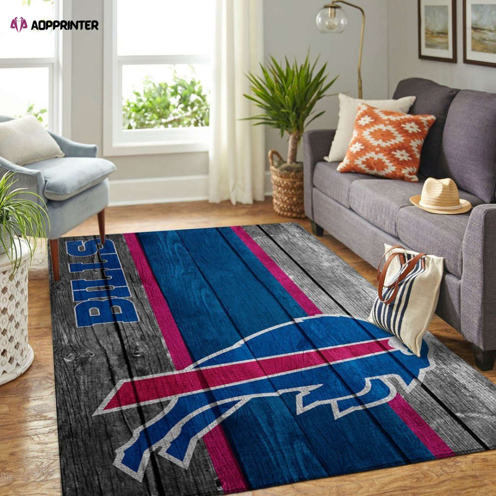 Buffalo Bills Rug Living Room Floor Decor Fan Gifts