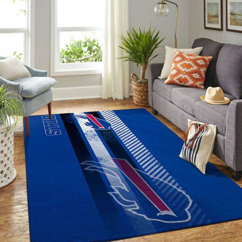 Buffalo Bills Rug Living Room Floor Decor Fan Gifts