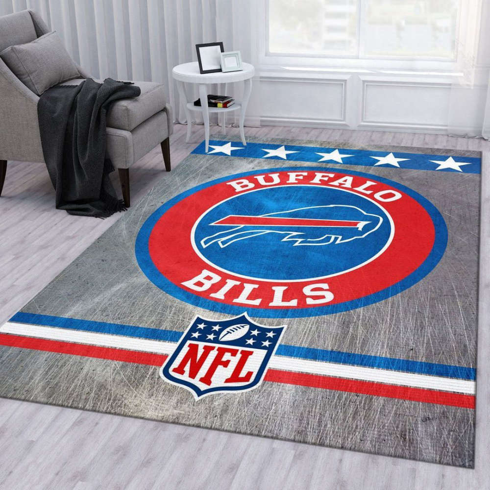 Buffalo Bills Rug Living Room Floor Decor Fan Gifts