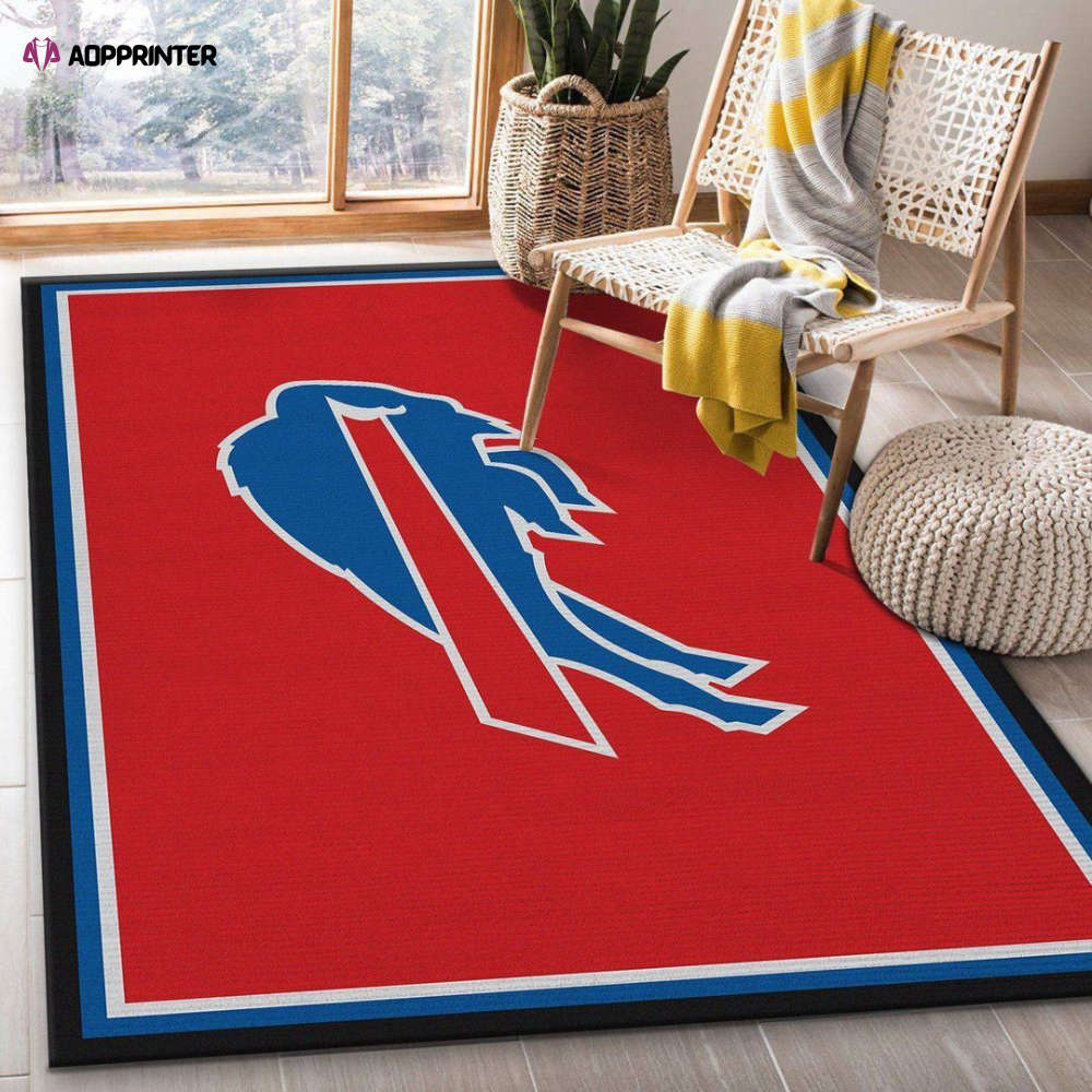 Buffalo Bills Rug Living Room Floor Decor Fan Gifts