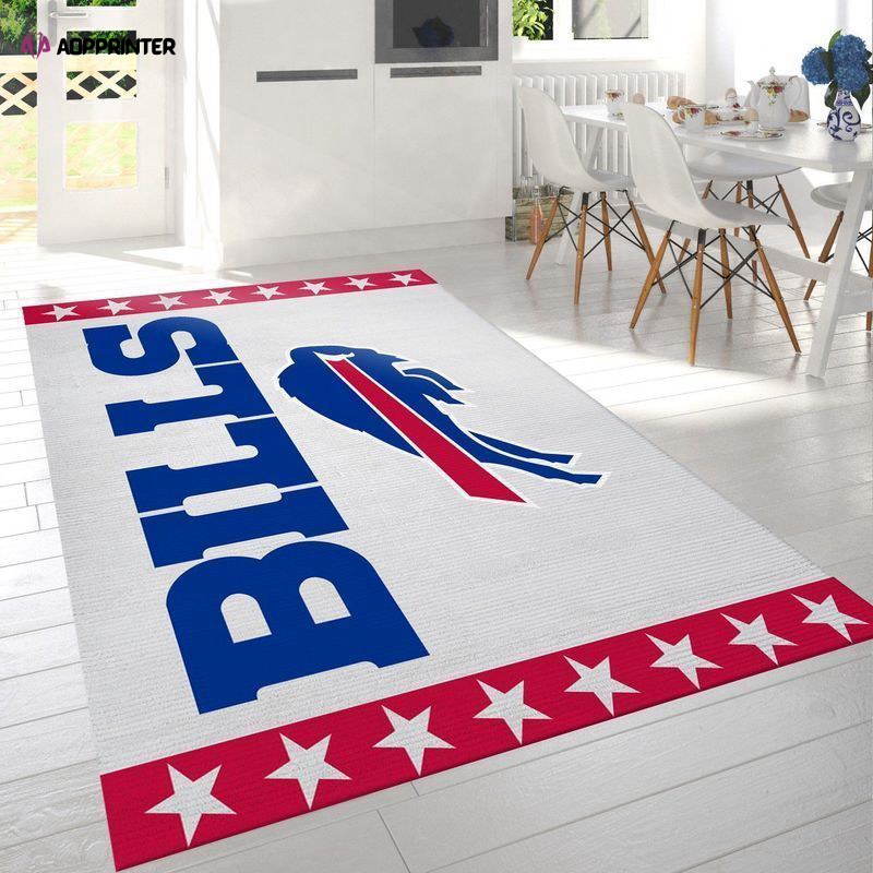 Buffalo Bills Rug Living Room Floor Decor Fan Gifts