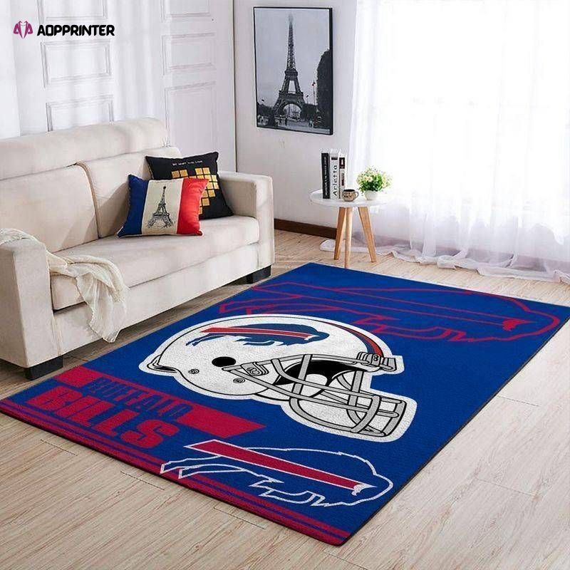 Buffalo Bills Rug Living Room Floor Decor Fan Gifts