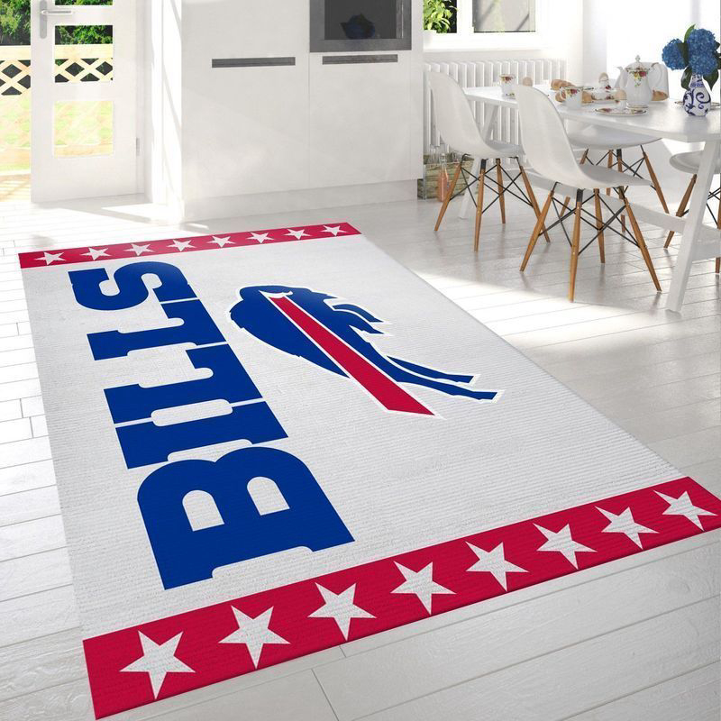 Buffalo Bills Rug Living Room Floor Decor Fan Gifts