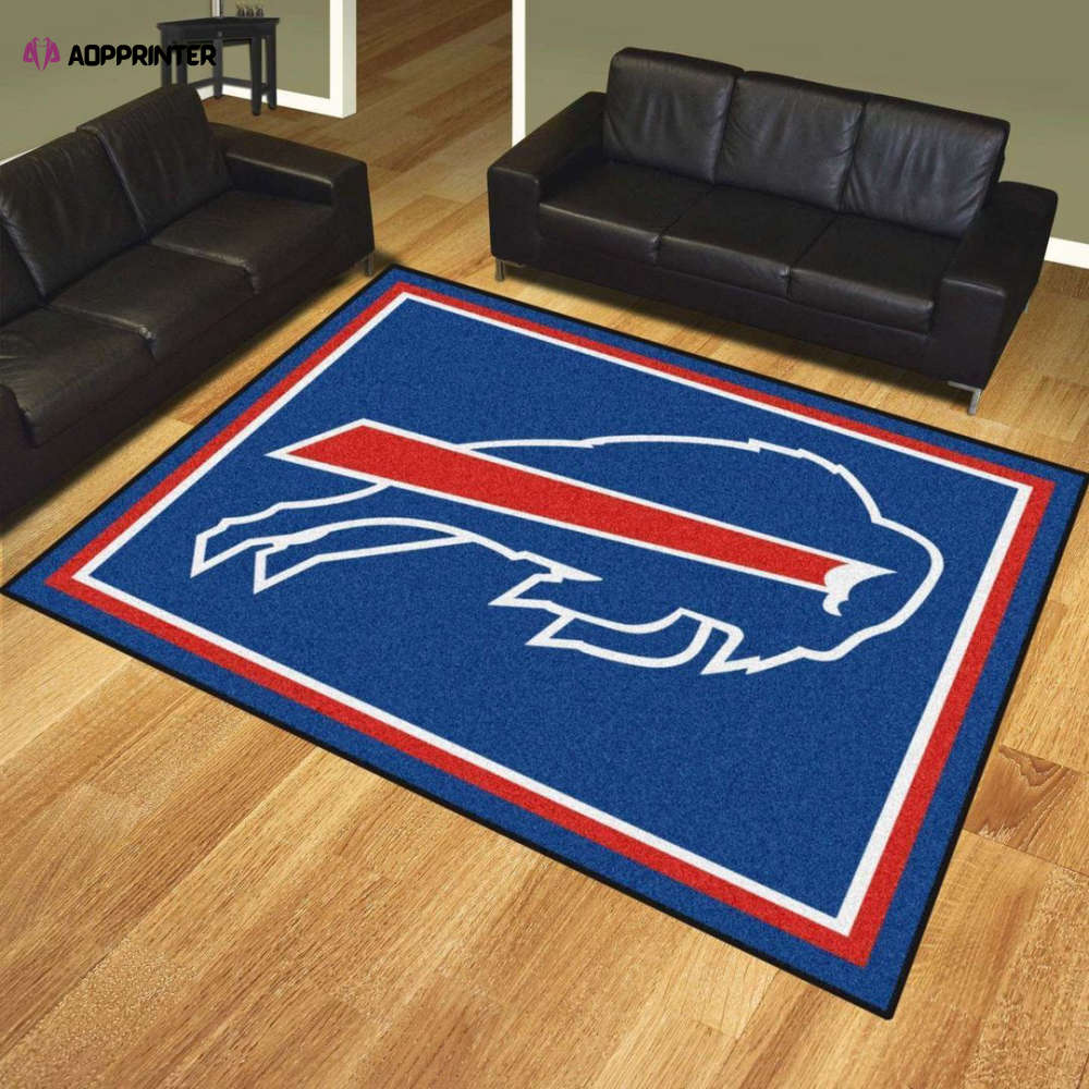 Buffalo Bills Rug Living Room Floor Decor Fan Gifts