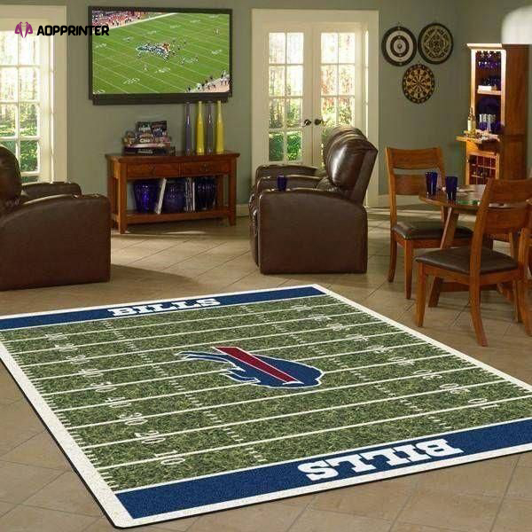 Buffalo Bills Rug Living Room Floor Decor Fan Gifts