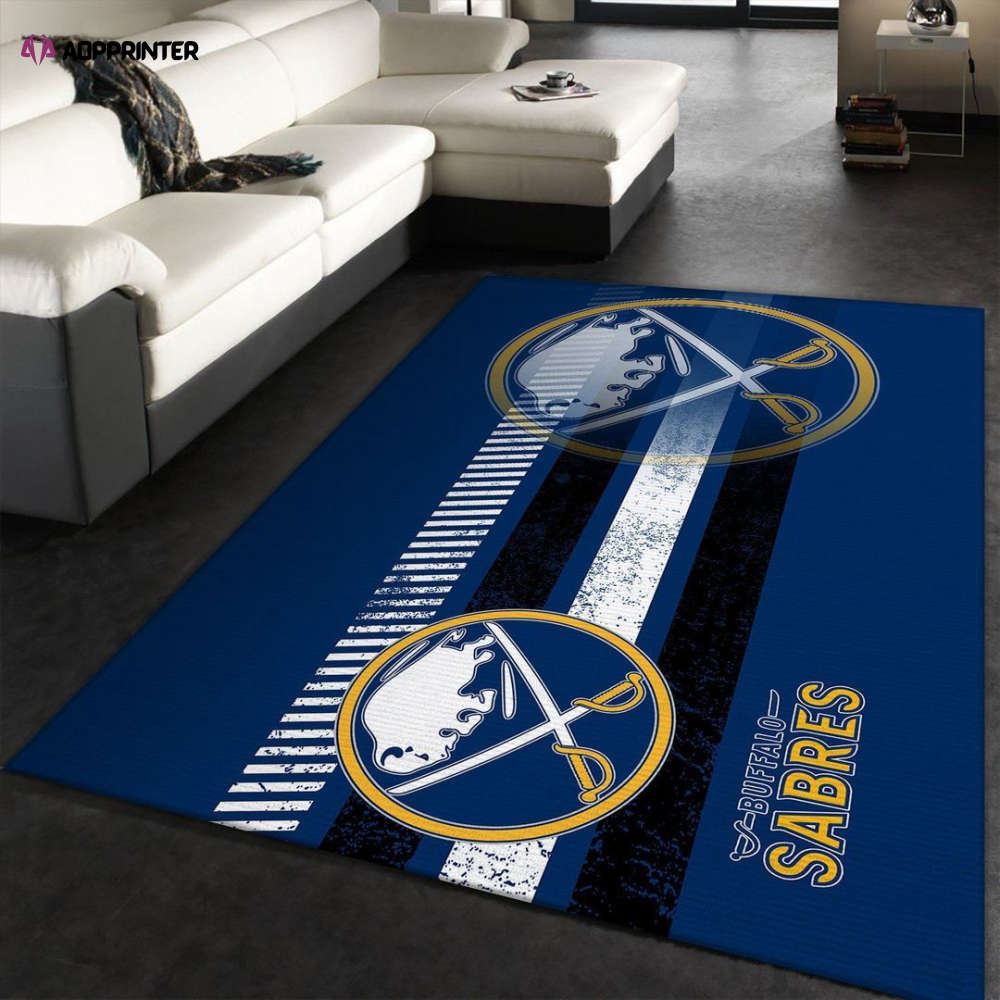 Buffalo Sabres Rug Living Room Floor Decor Fan Gifts