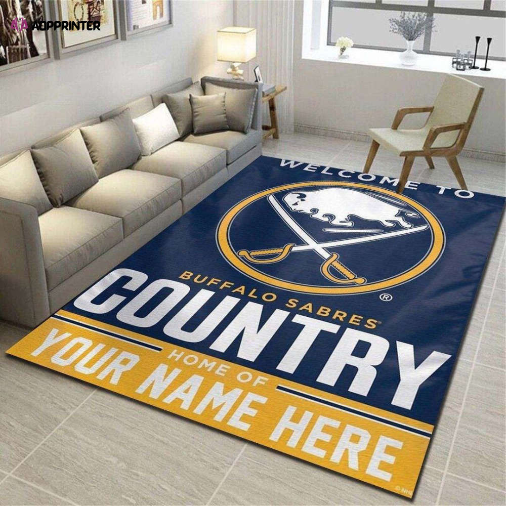 Buffalo Sabres Rug Living Room Floor Decor Fan Gifts