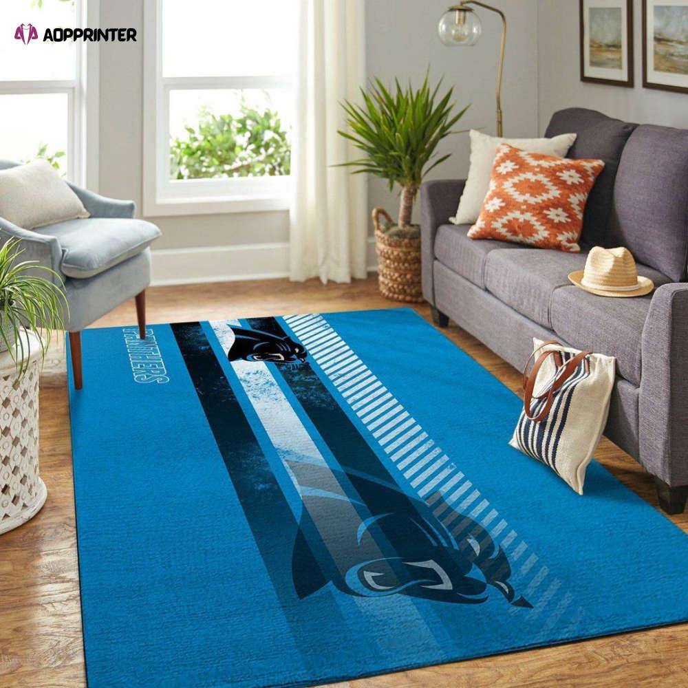 Carolina Panthers Rug Living Room Floor Decor Fan Gifts