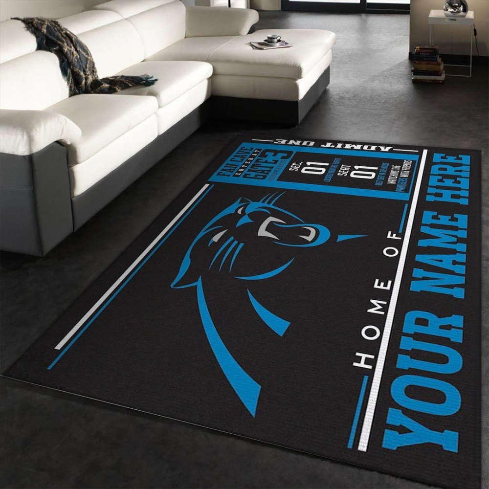 Carolina Panthers Rug Living Room Floor Decor Fan Gifts