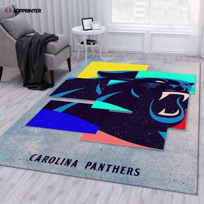 Carolina Panthers Rug Living Room Floor Decor Fan Gifts