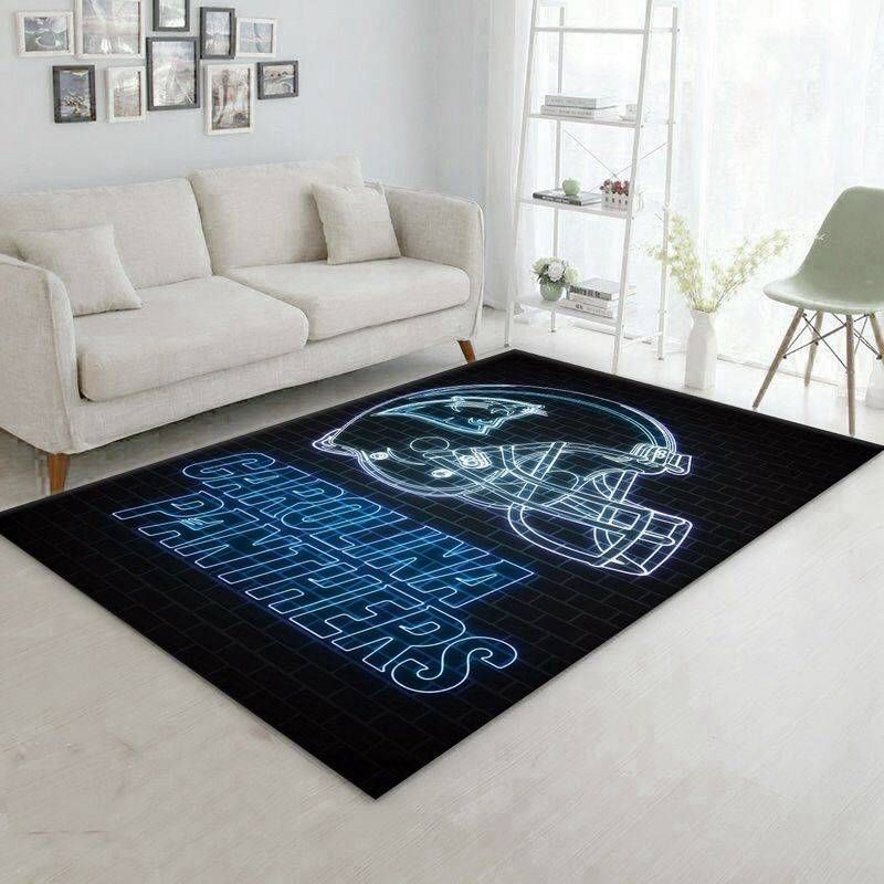 Carolina Panthers Rug Living Room Floor Decor Fan Gifts