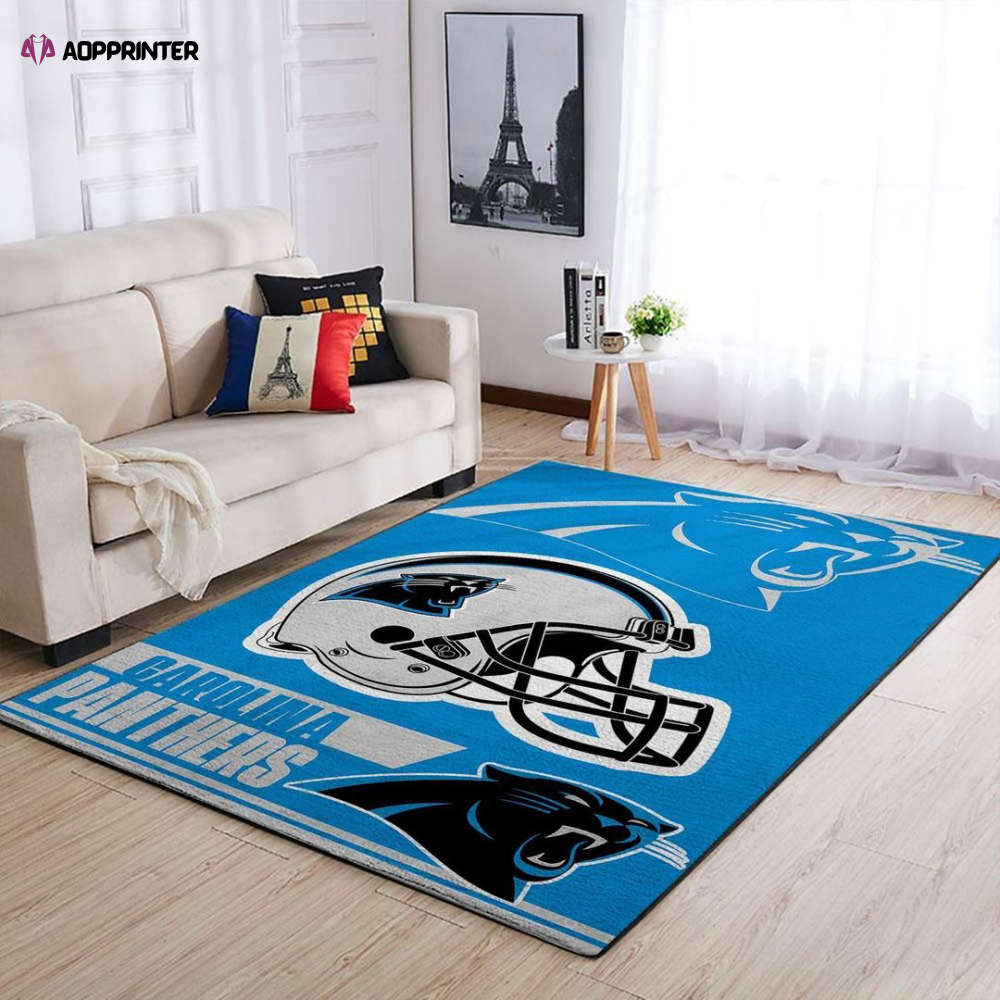 Carolina Panthers Rug Living Room Floor Decor Fan Gifts