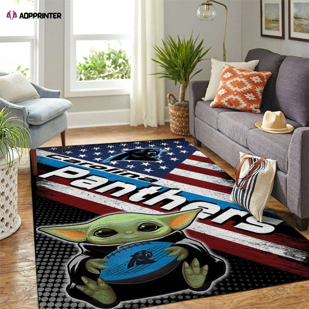 Carolina Panthers Rug Living Room Floor Decor Fan Gifts