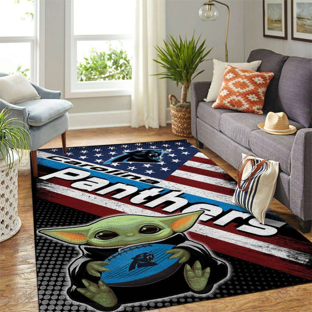 Carolina Panthers Rug Living Room Floor Decor Fan Gifts