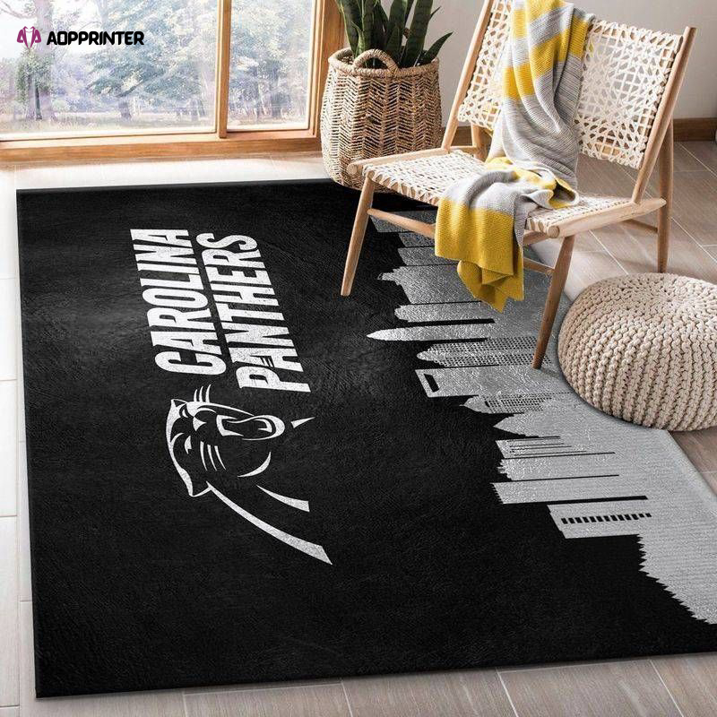 Carolina Panthers Rug Living Room Floor Decor Fan Gifts