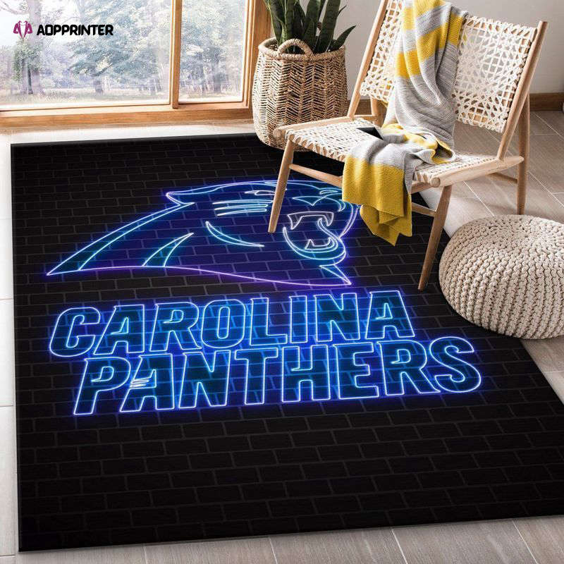 Carolina Panthers Rug Living Room Floor Decor Fan Gifts