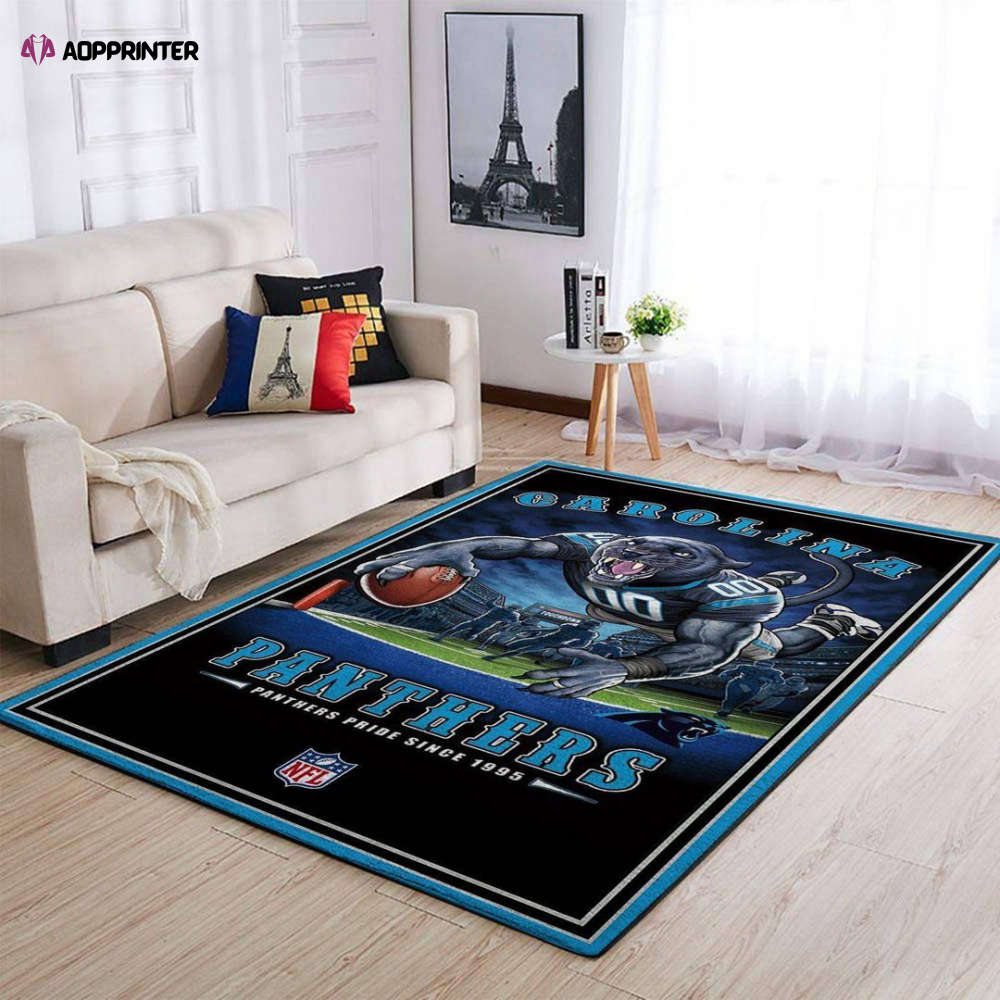 Carolina Panthers Rug Living Room Floor Decor Fan Gifts