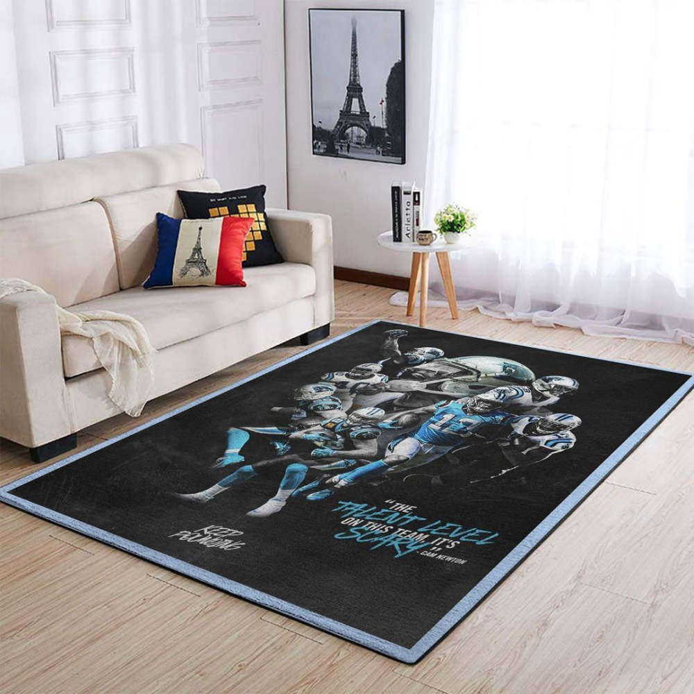 Carolina Panthers Rug Living Room Floor Decor Fan Gifts