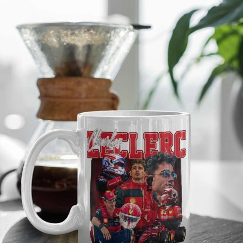 Charles Leclerc Vintage 90s Design Mug Leclerc Fan F1 Formula One Fan Gift Leclerc Coffee Mug White 11 oz Ceramic Mug Gift Birthday Gift