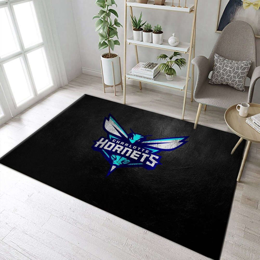 Charlotte Hornets Rug Living Room Floor Decor Fan Gifts
