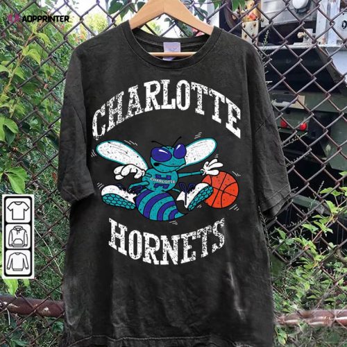 Charlotte Hornets T-Shirt – Charlotte Hornets Sweatshirt – Retro Basketball Unisex Shirt