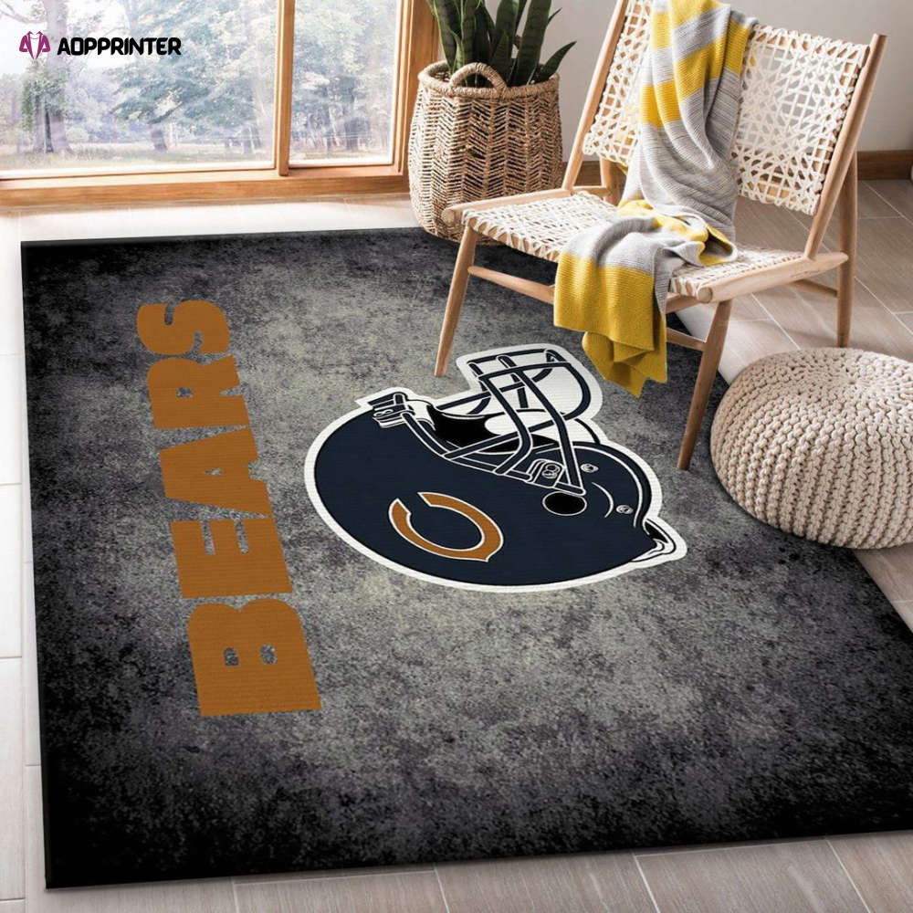 Chicago Bears Imperial Distressed Rug Living Room Floor Decor Fan Gifts