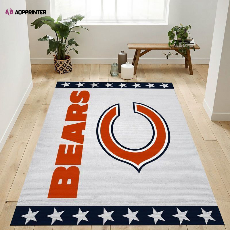 Chicago Bears Rug Living Room Floor Decor Fan Gifts