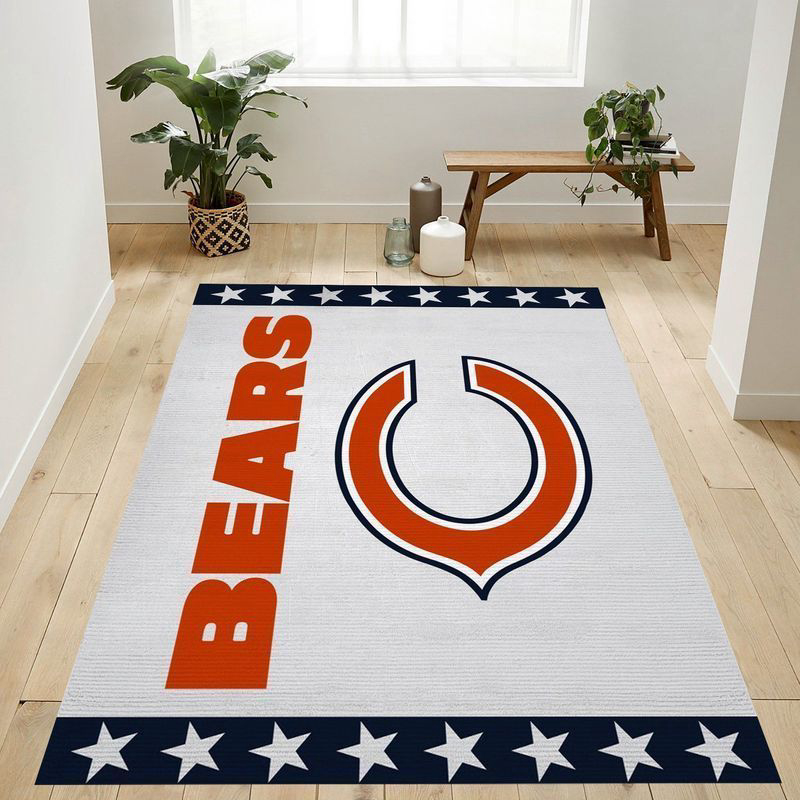 Chicago Bears Rug Living Room Floor Decor Fan Gifts