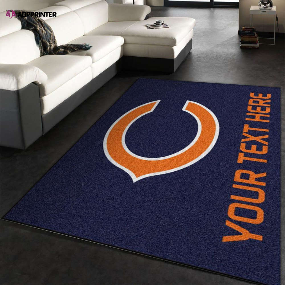 Chicago Bears Rug Living Room Floor Decor Fan Gifts