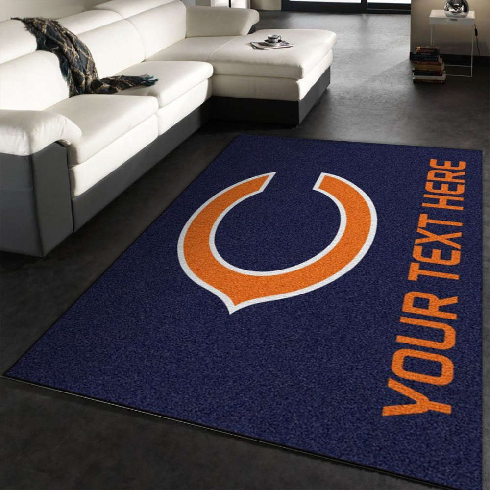 Chicago Bears Rug Living Room Floor Decor Fan Gifts