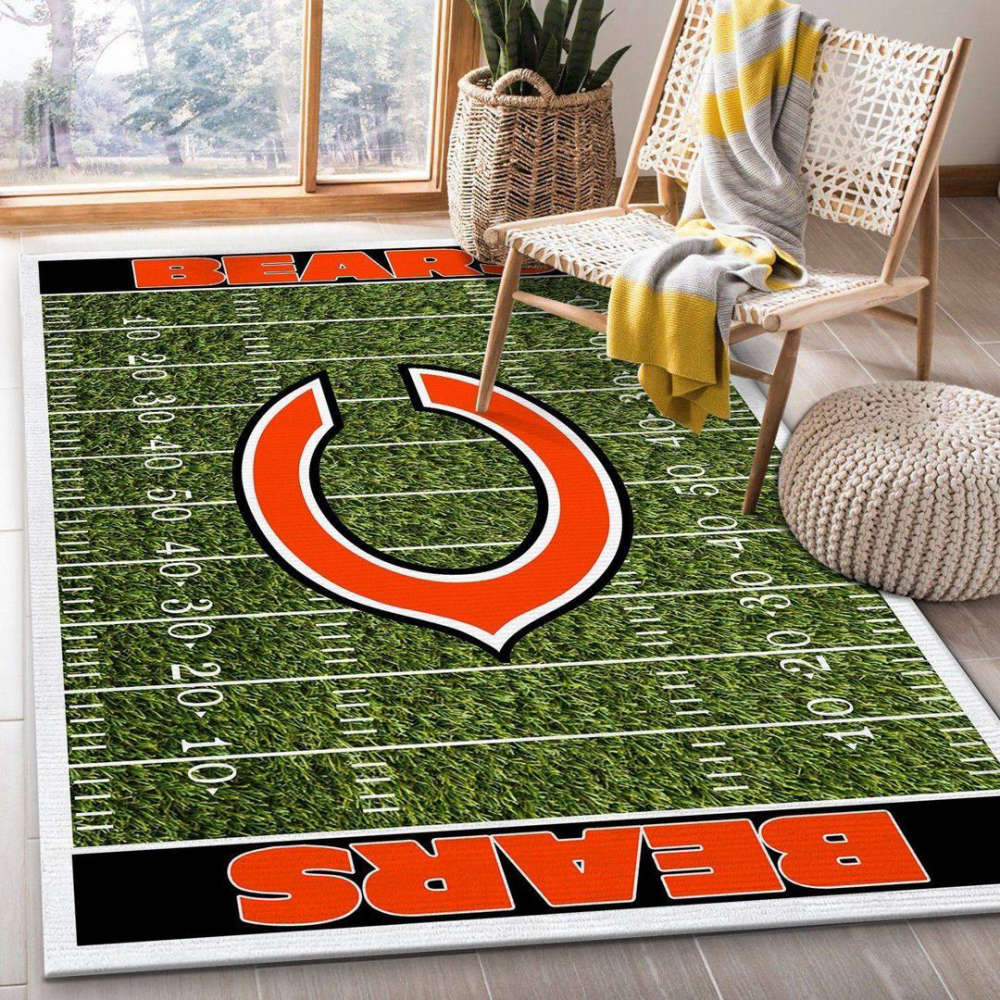 Chicago Bears Rug Living Room Floor Decor Fan Gifts