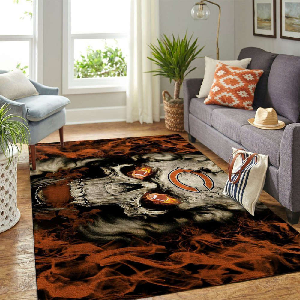 Chicago Bears Rug Living Room Floor Decor Fan Gifts