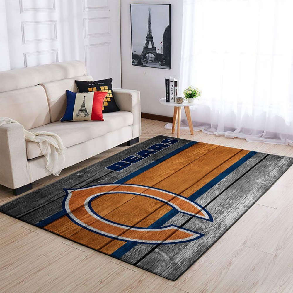 Chicago Bears Rug Living Room Floor Decor Fan Gifts