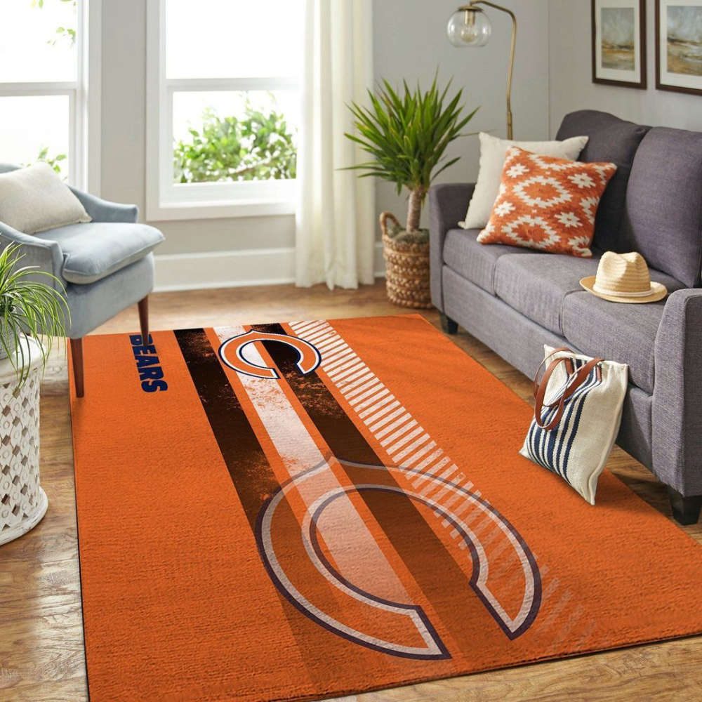 Chicago Bears Rug Living Room Floor Decor Fan Gifts