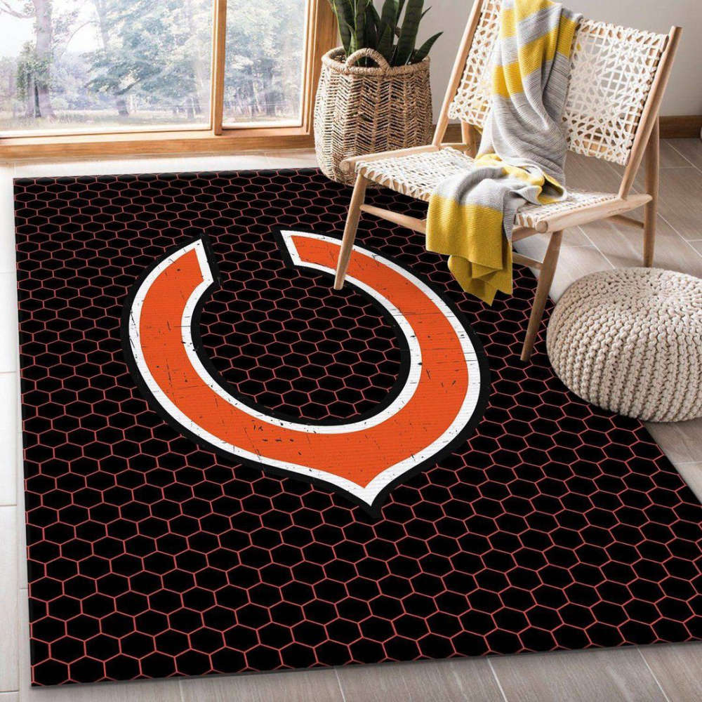 Chicago Bears Rug Living Room Floor Decor Fan Gifts