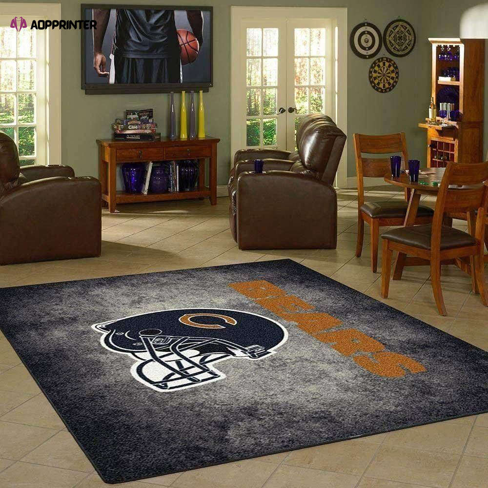 Chicago Bears Rug Living Room Floor Decor Fan Gifts