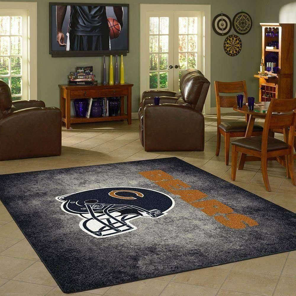 Chicago Bears Rug Living Room Floor Decor Fan Gifts