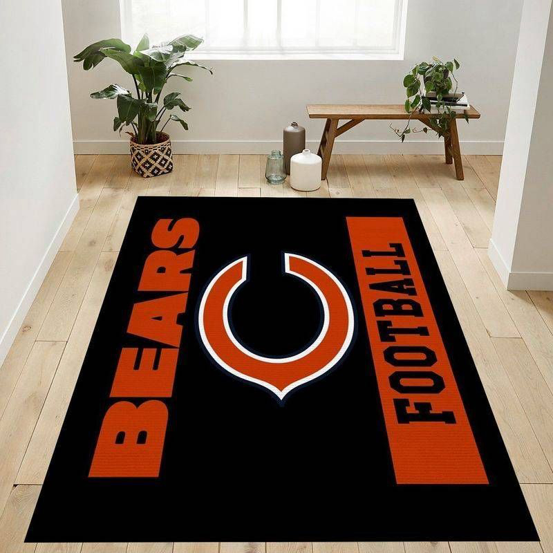 Chicago Bears Rug Living Room Floor Decor Fan Gifts