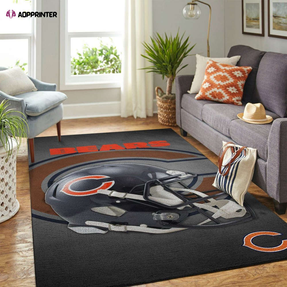 Chicago Bears Rug Living Room Floor Decor Fan Gifts