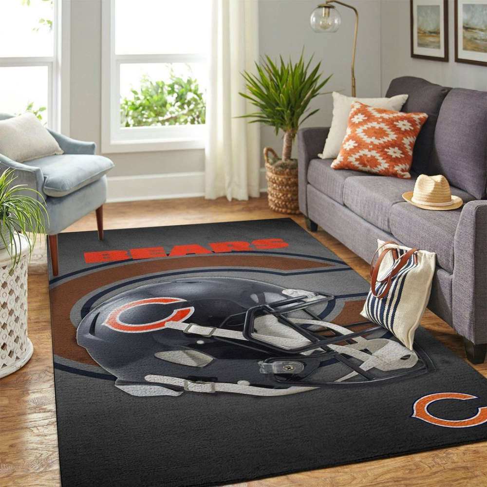 Chicago Bears Rug Living Room Floor Decor Fan Gifts