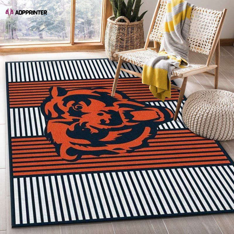 Chicago Bears Rug Living Room Floor Decor Fan Gifts