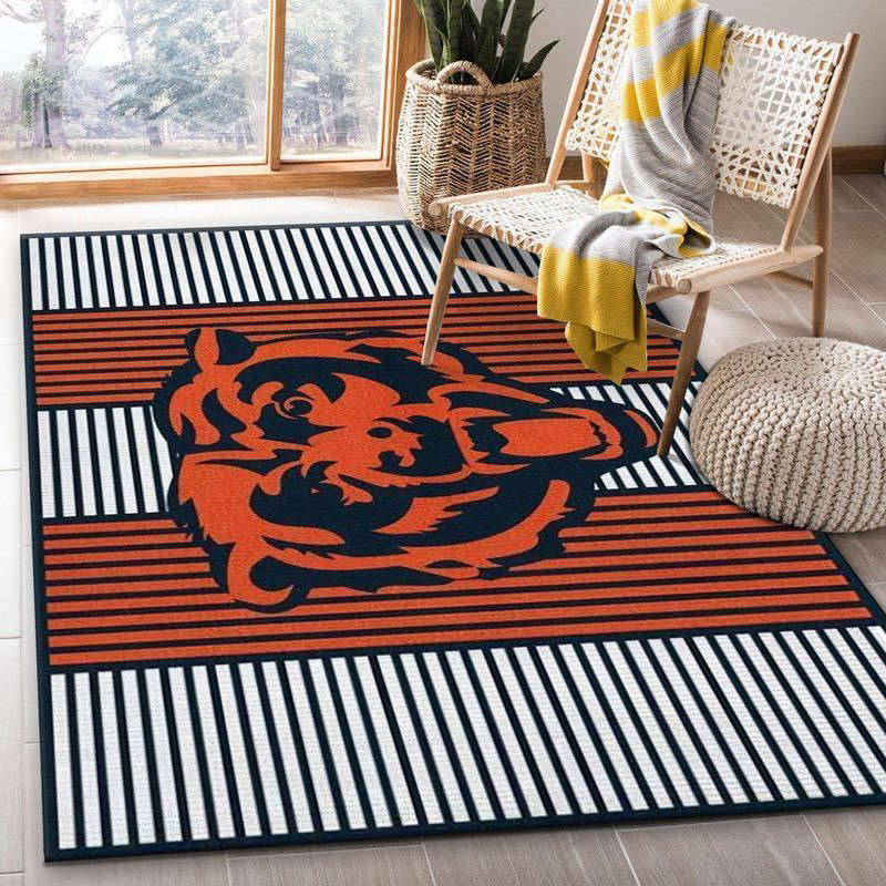 Chicago Bears Rug Living Room Floor Decor Fan Gifts