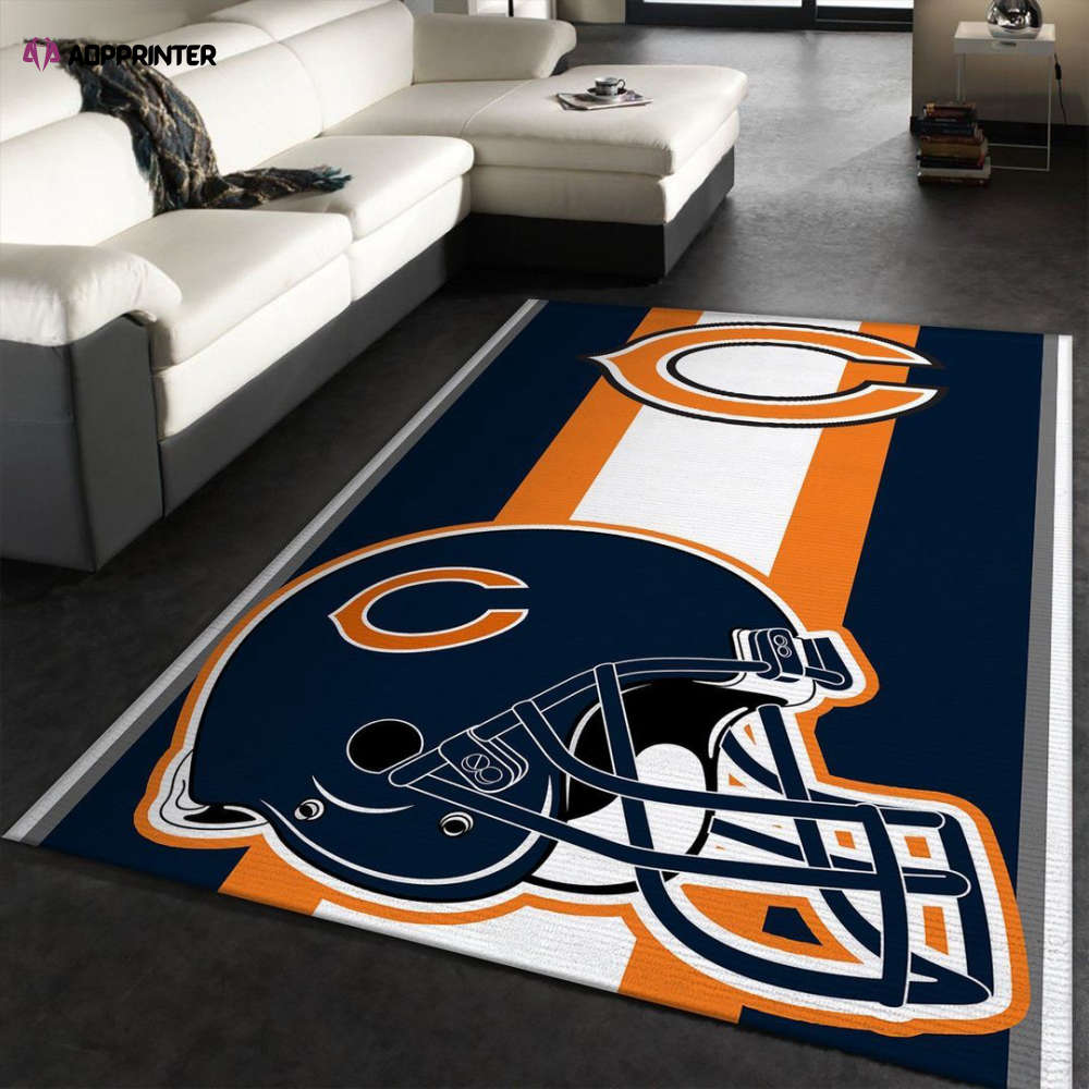 Chicago Bears Rug Living Room Floor Decor Fan Gifts