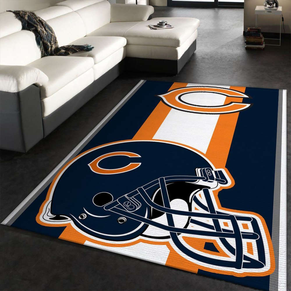 Chicago Bears Rug Living Room Floor Decor Fan Gifts