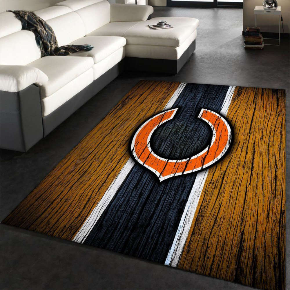 Chicago Bears Rug Living Room Floor Decor Fan Gifts