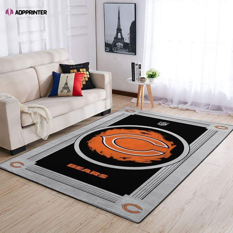 Chicago Bears Rug Living Room Floor Decor Fan Gifts